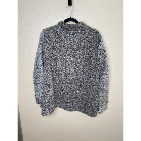 Original Weatherproof Womens Faux Fur Sherpa Pullover Half-Zip Gray Medium - Picture 3 of 7